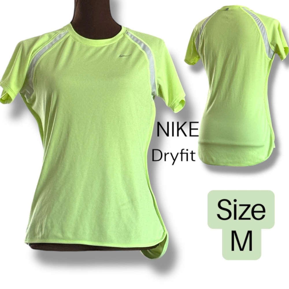 T-shirt, Nike Women's Lime Green Dryfit Top, Running, Track, Athletic Shirt